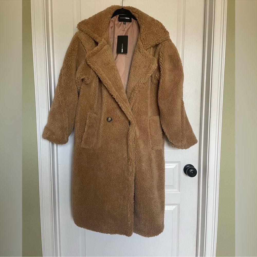 Fashion Nova Cozy Brown Teddy Jacket